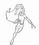 Starfire Titans Teen Xcolorings sketch template