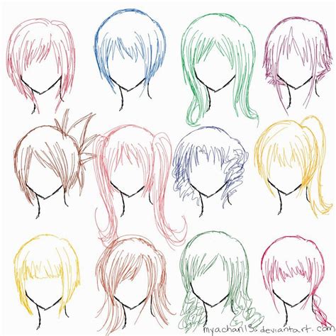 anime hairstyles female pin  reyna dor  ideas  hair hair