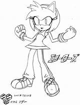 Coloring Amy Rose Pages Sonic Boom Popular Library Clipart sketch template