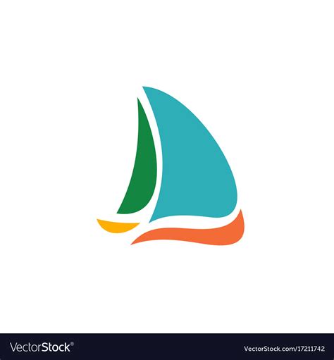 yacht boat logo royalty  vector image vectorstock