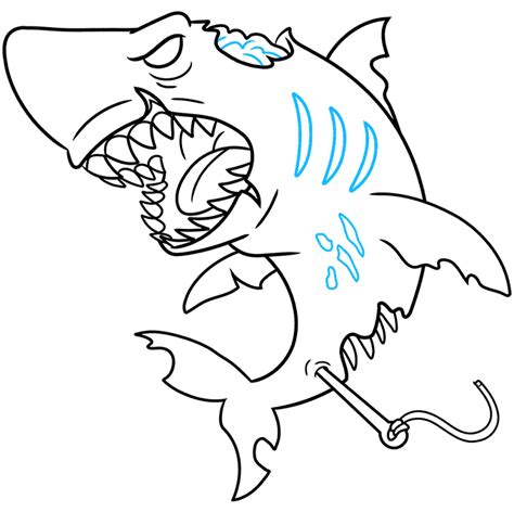 draw zombie shark  easy drawing tutorial