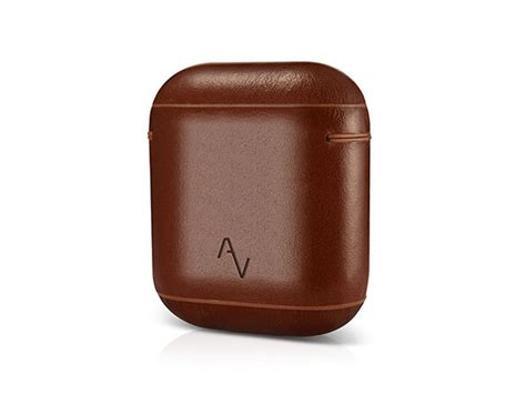 leather airpod case classicdark brown  mary sue shop