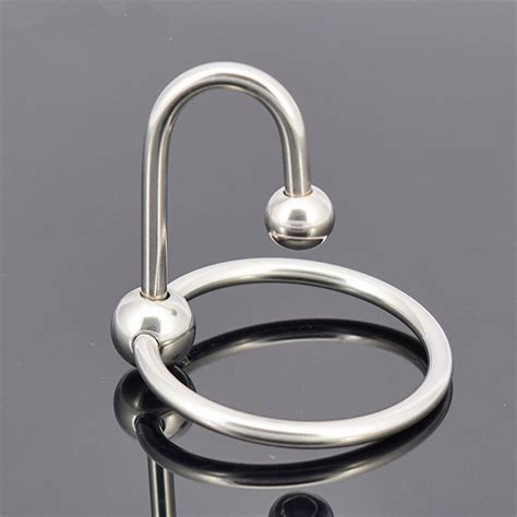 stainless steel glans ring with two beads stainless steel penis ring stainless steel cock ring