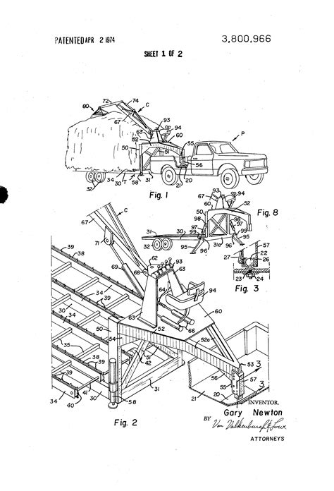 patent  loader crane  gooseneck trailer google patents