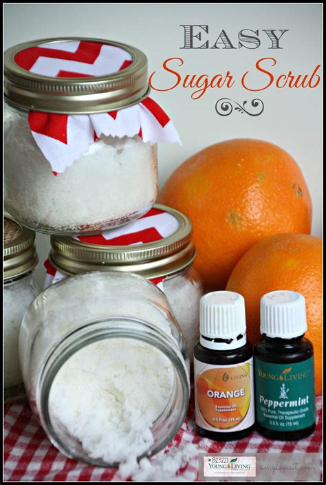 diy orange  peppermint sugar scrub