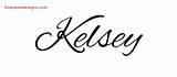 Kelsey Cursive Name Designs Tattoo Lettering sketch template