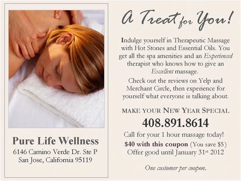 live in san jose a new year massage treat for you from pure life