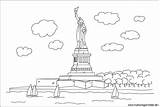 Freiheitsstatue Erwachsene Malvorlage Liberty Datei Ausdrucken sketch template