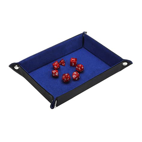portable fold dice tray pu leather   polyhedral dice  tabletop