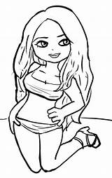 Girl Cartoon Draw Drawing Bikini Cute Woman Tutorial Getdrawings sketch template