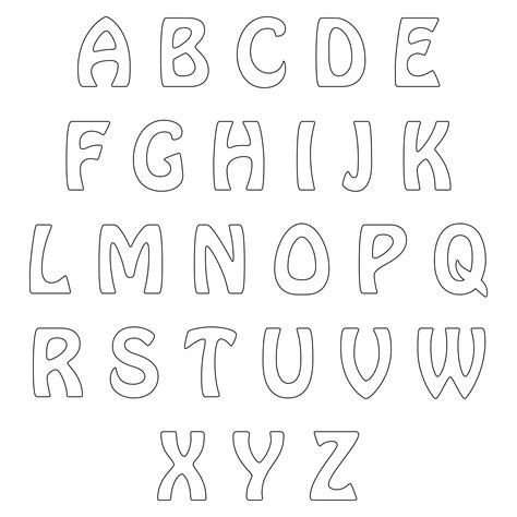 large printable block letter stencils  printableecom