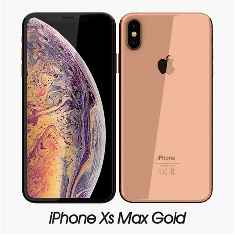 3d Asset Apple Iphone Xs Max Gold Cgtrader
