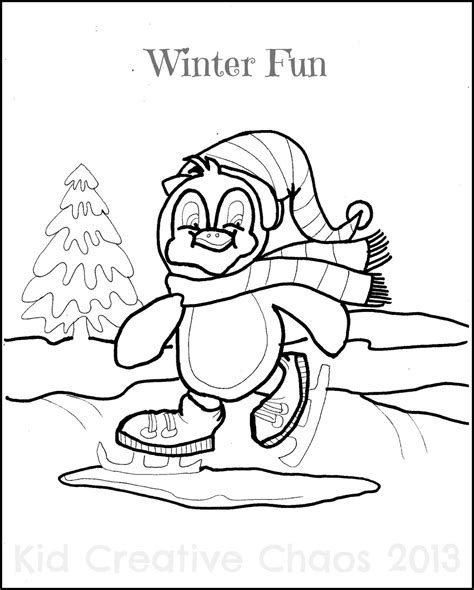 coloring page winter season  nature printable coloring pages