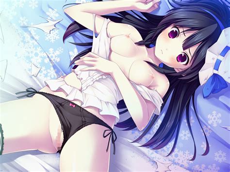 rule 34 black hair blush breasts censored game cg