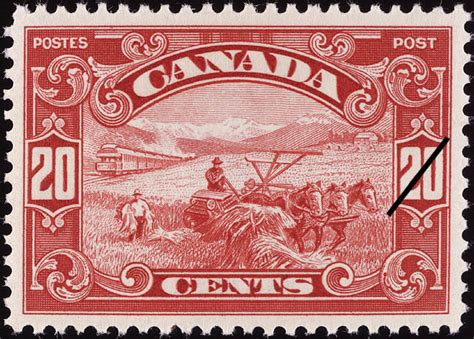 stampsandcanada harvesting  cents  stamps  canada price guide