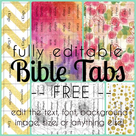printable bible tabs  printable blank world
