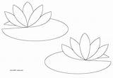 Water Coloring Pages Lilies sketch template