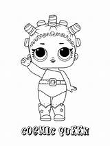 Lol Coloring Pages Surprise Dolls Color Printable Doll Queen Print Kids Cosmic Fancy Sheets Baby Qt Sheet sketch template