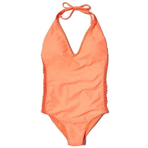 Hollister Crochet Halter One Piece Swimsuit 33 Liked On Polyvore
