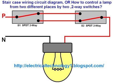staircase wiring circuit diagram electrical technolgy