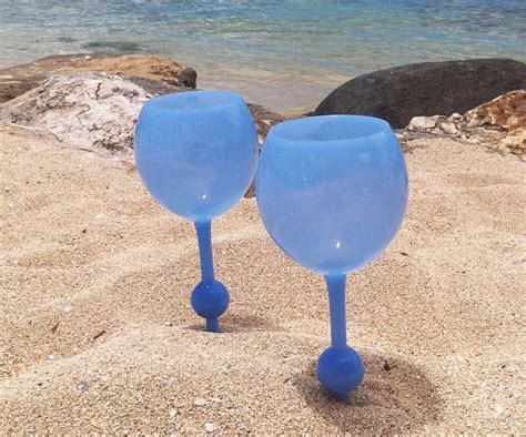 floating  standing wine glass