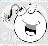 Bomb Happy Cartoon Face Clipart Smiling Coloring Vector Outlined Cory Thoman Royalty Clipartof sketch template