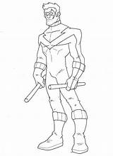 Nightwing Superheroes Titans sketch template