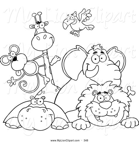 clipart zoo animals black  white   cliparts  images