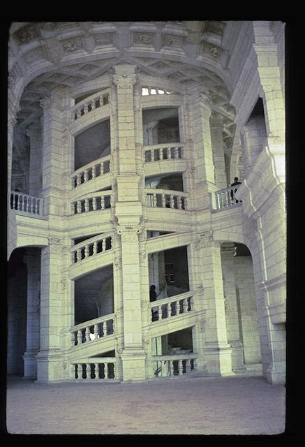 interior double helix staircase  chambord shows  extraordinary boldness