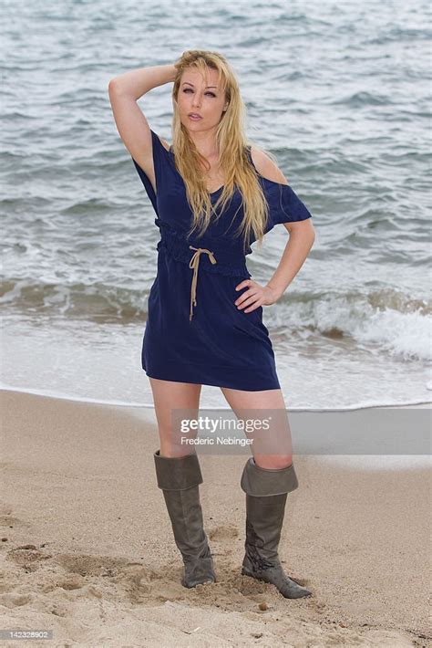 Kayden Kross Poses During A Glamour Photo Shoot On The Beach On April