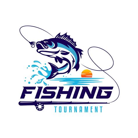 premium vector fishing logo design template illustration sport