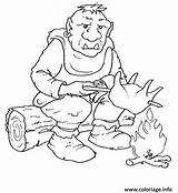 Ogre Manger Prepare Troll Fantasie Malvorlage sketch template