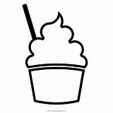 Gelato Sundae Milkshake Helado Coppa Eisbecher Batido Taza Clipartkey Pngwing Unicorno Guarnita Monocromo Eskrim Krim Book Kartun W7 Hitam Stampare sketch template