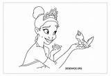 Sapo Princesa Tiana Desenho sketch template