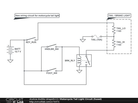 wiring diagram  motorcycle tail lights wiring diagram