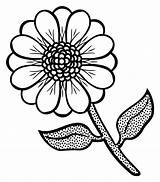 Flower Clipart Line Flowers Drawing Lineart Draw Svg Vector Openclipart Transparent Stem Spotty Cliparts Coloring Designs Blume Big Clipartmag Pdf sketch template