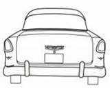 Coloring Pages Car Back Fifties Belair Mid Cars sketch template