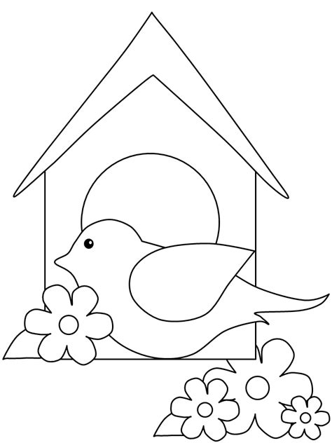 pictures  spring birds coloring home