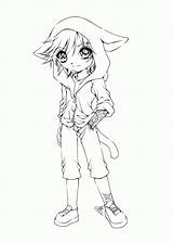 Anime Coloring Pages Kids sketch template