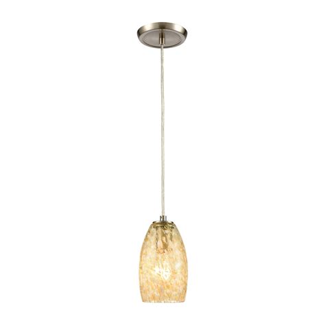 elk lighting 30220 1 1 light mini pendant in satin nickel with gold and
