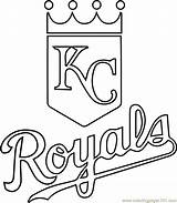 Royals Coloring Kansas City Logo Pages Mlb Color Printable Coloringpages101 Print Kids Getcolorings sketch template