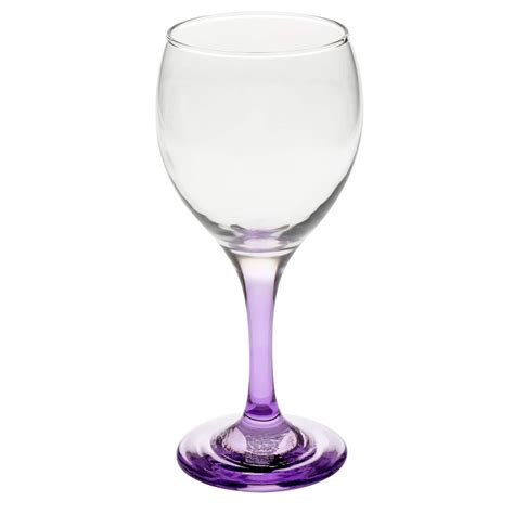 Purple Stemmed Wine Glasses 10 5 Oz