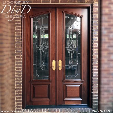 Custom Estate Double Doors With Glass Wood Entry Doors By Decora