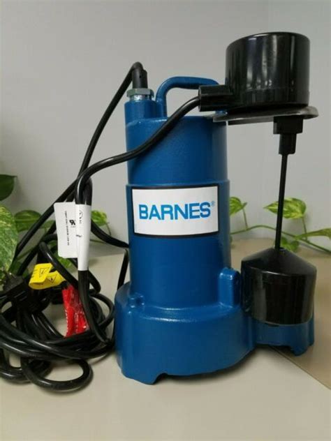 barnes spvf vertical float  cord  submersible sump effluent pump ebay