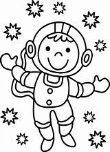 Astronaut Coloring Pages Kids Spaceman Sheet Printable Cartoon Getdrawings Coloringbay sketch template