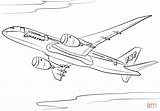 787 Boeing Dreamliner Kolorowanki Kolorowanka Druku sketch template
