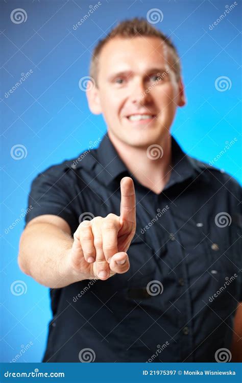 man pointing stock image image  empty pointing press