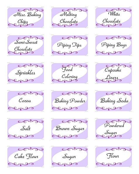 printable baking labels simple printable price tags template