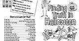 Halloween Truth Coloring Book Finding Activities Choose Board Catholic Saints sketch template