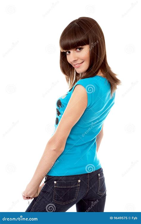 beautiful young adult girl posing   studio stock image image
